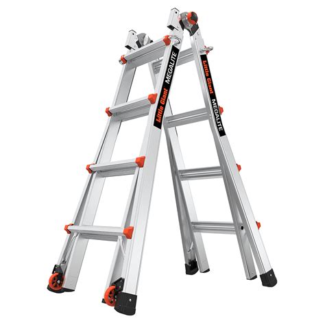 Little giant ladder megalite - The terminology for ladder duty ratings, grades, and types can sometimes be confusing. The ladder's duty rating is the maximum safe load capacity of that ladder according to ANSI standards. There are 3 types of ratings that Little Giant offers: Type I - Made to handle everyday projects.Has a load capacity of 250 lbs. Type IA- Designed with durability and …